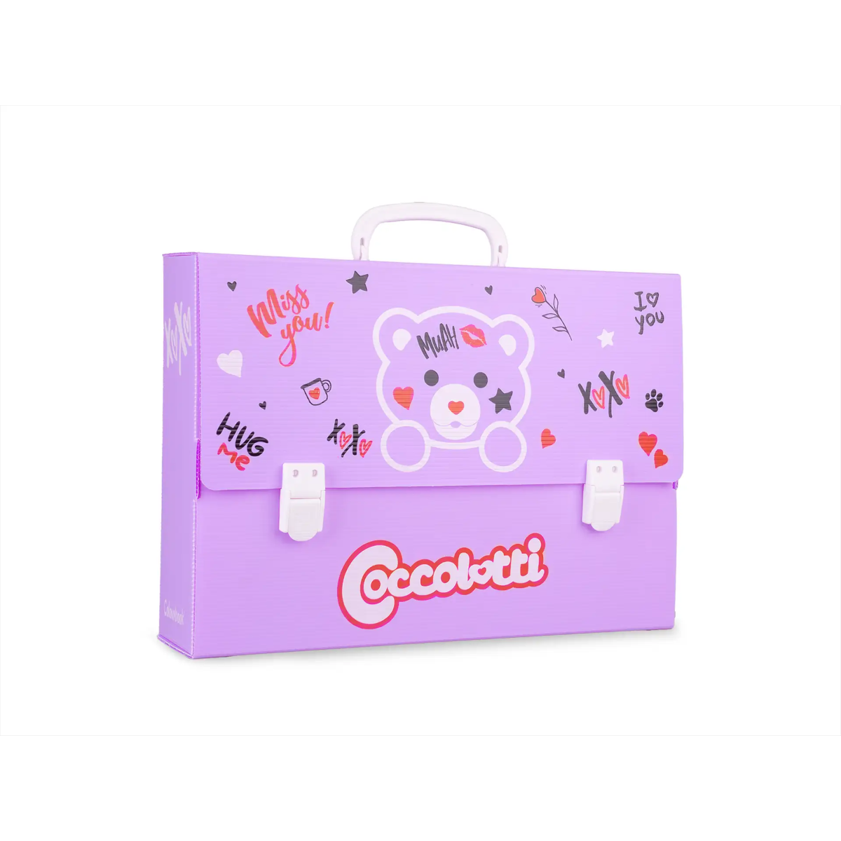 POLIONDA VALIGETTA CM. 38 X 27 X 8 COCCOLOTTI LOVE & TELL COLOURBOOK VIOLA