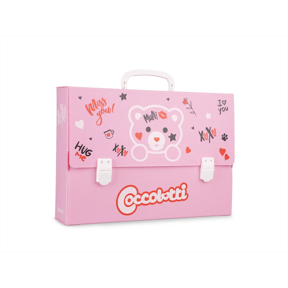 POLIONDA VALIGETTA CM. 38 X 27 X 8 COCCOLOTTI LOVE & TELL COLOURBOOK ROSA