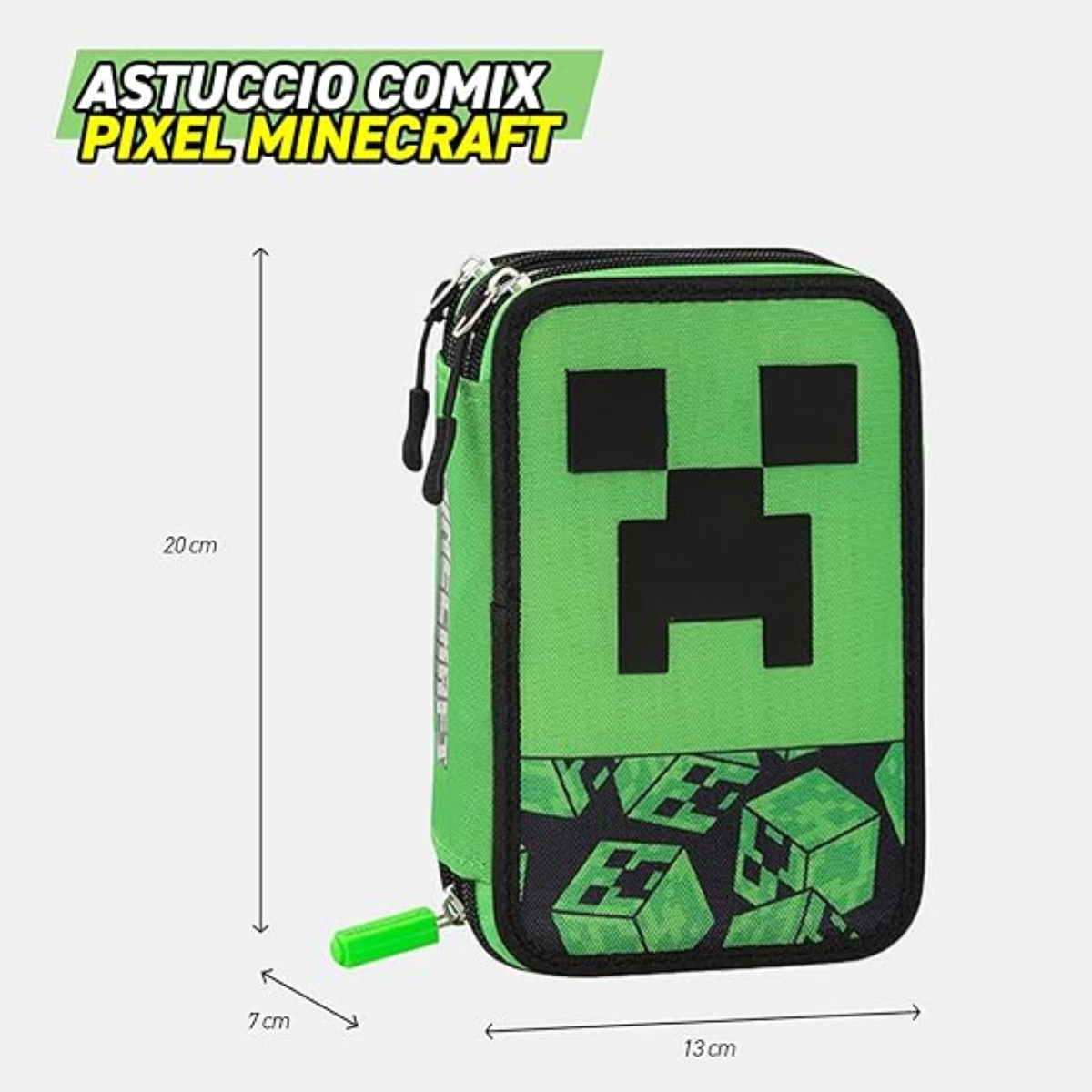 ASTUCCIO CORREDINO 3 CERNIERE MINECRAFT PIXEL ART. 74363