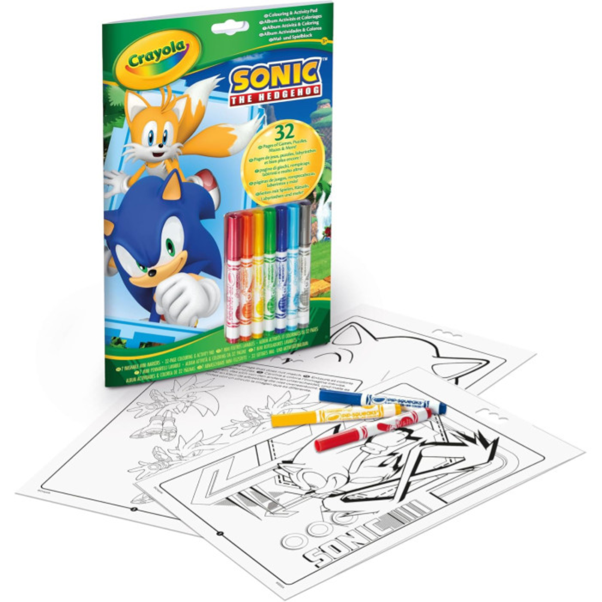 KIT COLOR ATTIVITA' & COLORING SONIC CRAYOLA