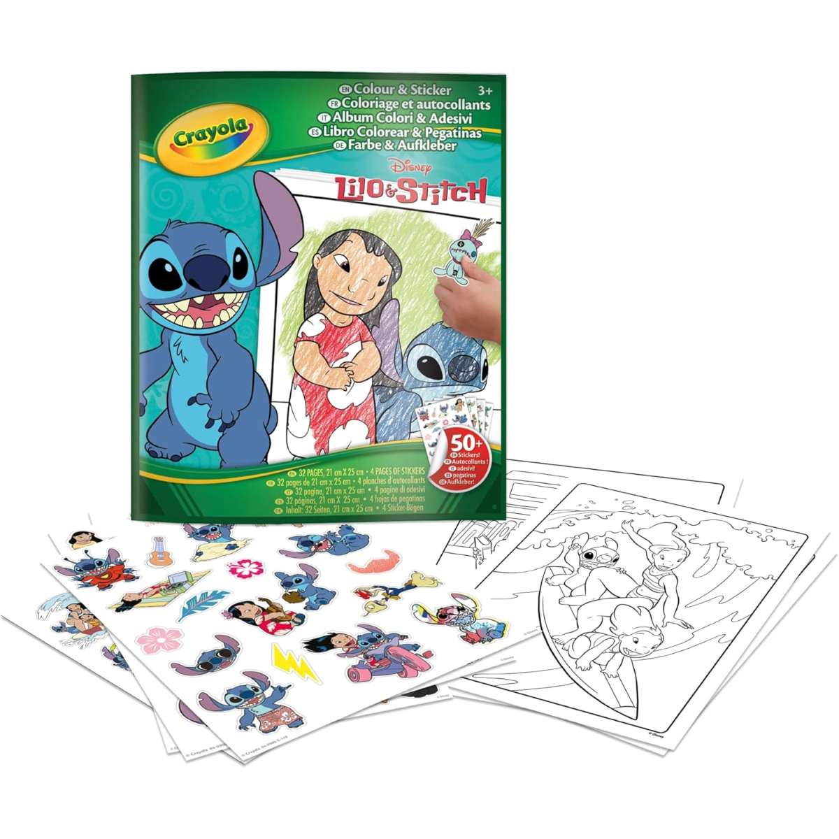 ALBUM DA COLORARE COLOR'N STICKER LILO & STITCH CRAYOLA