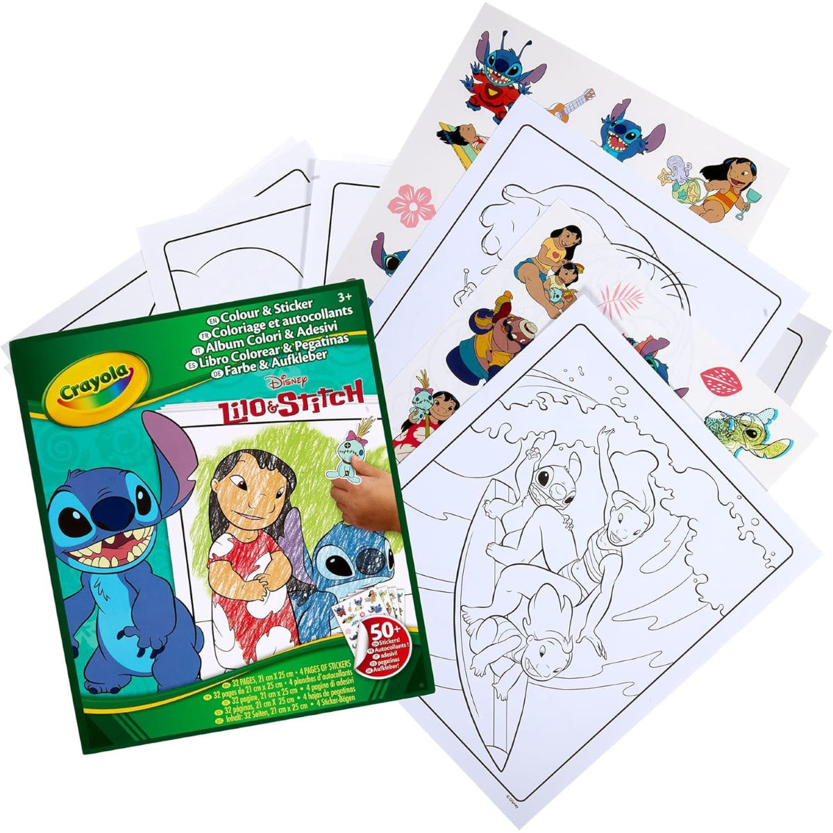 ALBUM DA COLORARE COLOR'N STICKER LILO & STITCH CRAYOLA