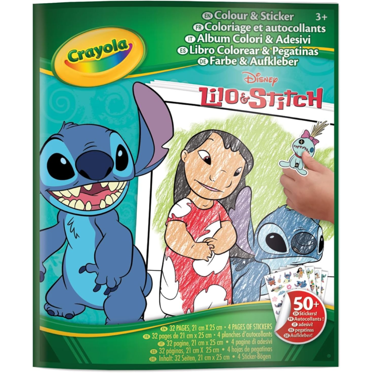 ALBUM DA COLORARE COLOR'N STICKER LILO & STITCH CRAYOLA
