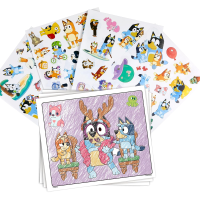 ALBUM DA COLORARE COLOR'N STICKER BLUEY CRAYOLA
