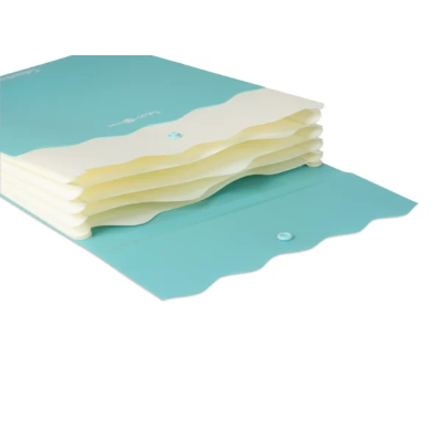 BUSTA PPL CON BOTTONE CM. 21 X 29.7 CON SOFFIETTO COLOURBOOK COL24192 VERDE ACQUAMARINA