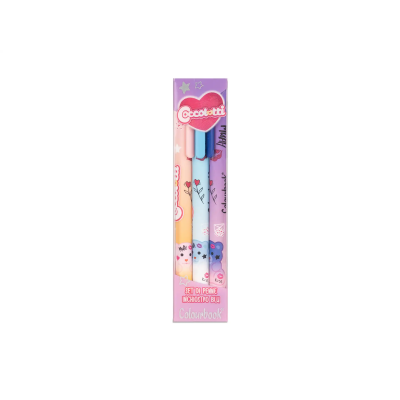 SET 3 PENNE A SFERA COCCOLOTTI LOVE & TELL COLOURBOOK INCHIOSTRO BLU