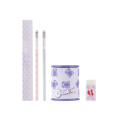 KIT STATIONERY COCCOLOTTI CLASSIC LILLA