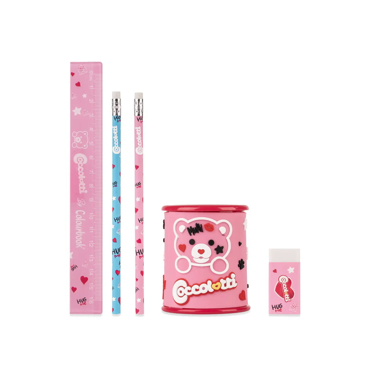 KIT STATIONERY COCCOLOTTI LOVE & TELL ROSA