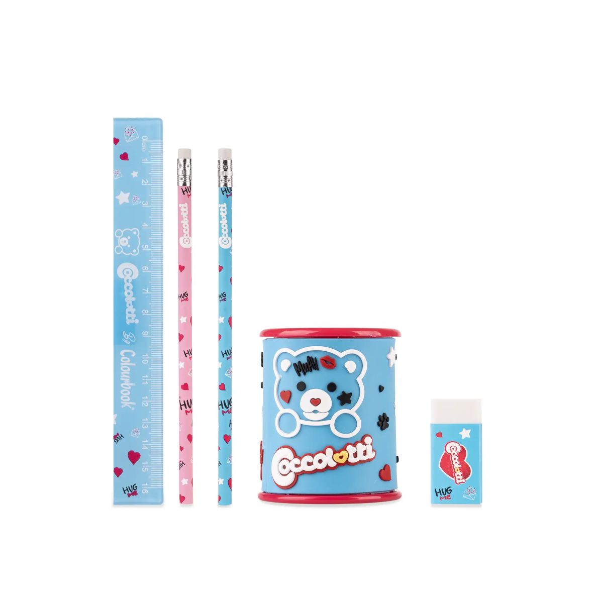 KIT STATIONERY COCCOLOTTI LOVE & TELL AZZURRO