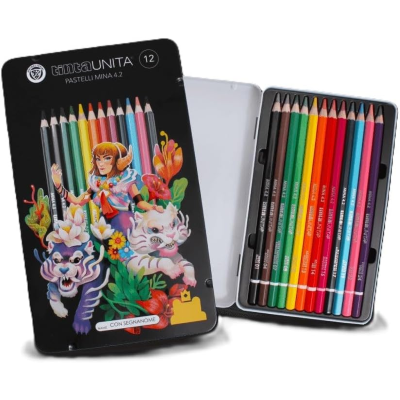 PASTELLI TINTAUNITA FRAFFROG METAL BOX 12 COLORI