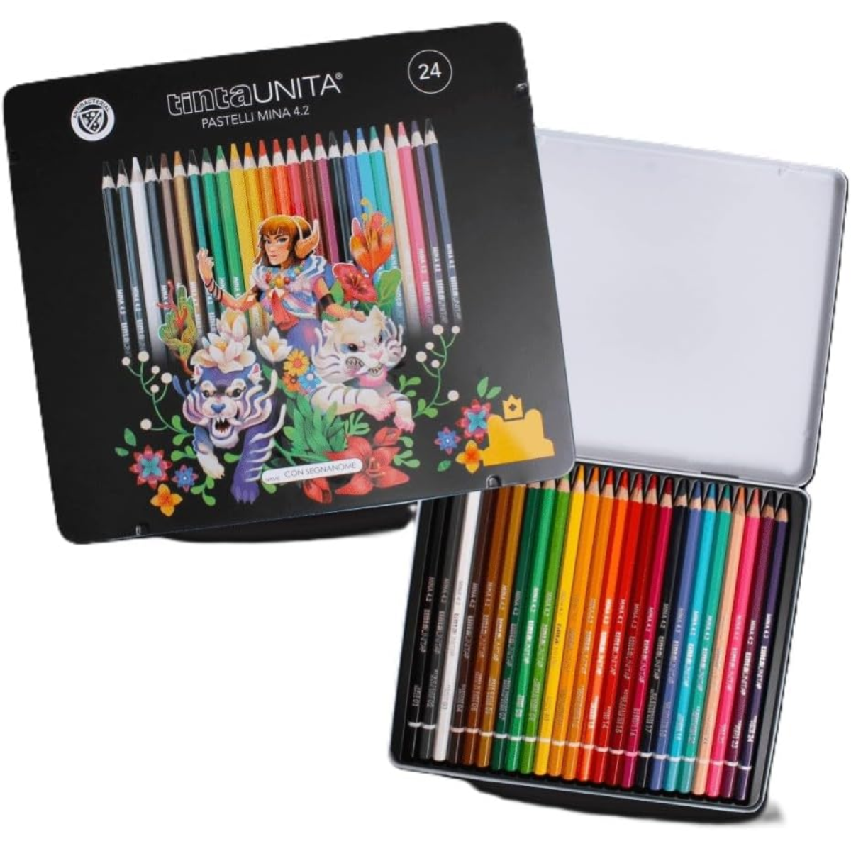 PASTELLI TINTAUNITA FRAFFROG METAL BOX 24 COLORI