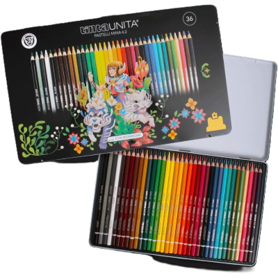 PASTELLI TINTAUNITA FRAFFROG METAL BOX 36 COLORI