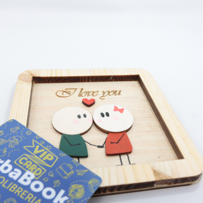 TARGHETTA LEGNO I LOVE YOU CM.14 X14