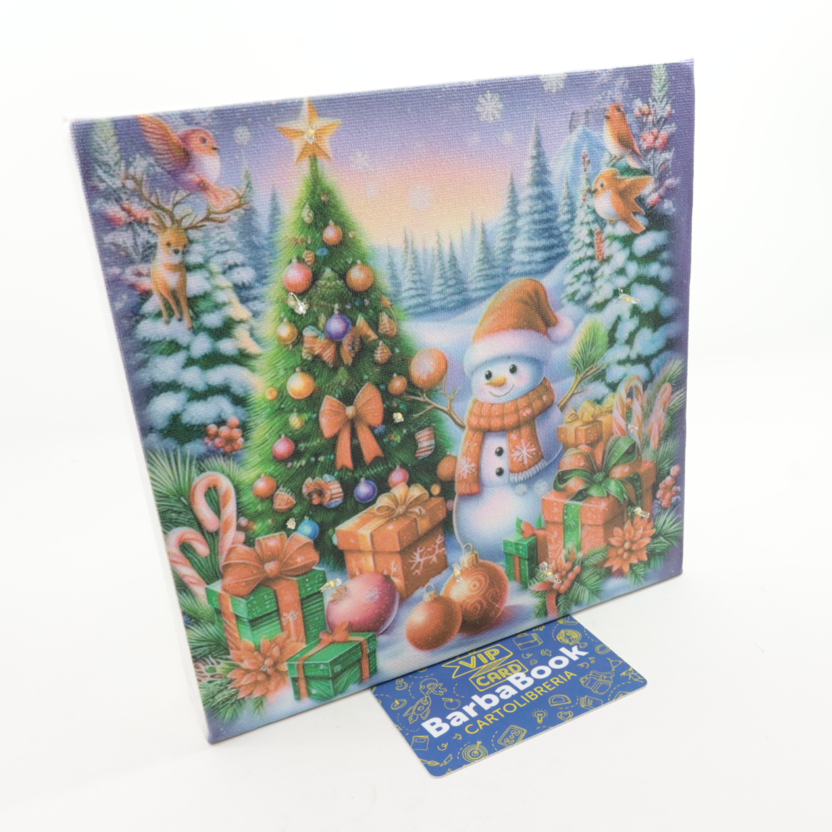 TELA NATALE CON LUCI CM. 20 X 20 ART. 9903-04