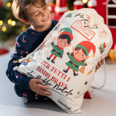 SACCO REGALI DI BABBO NATALE COLOURBOOK