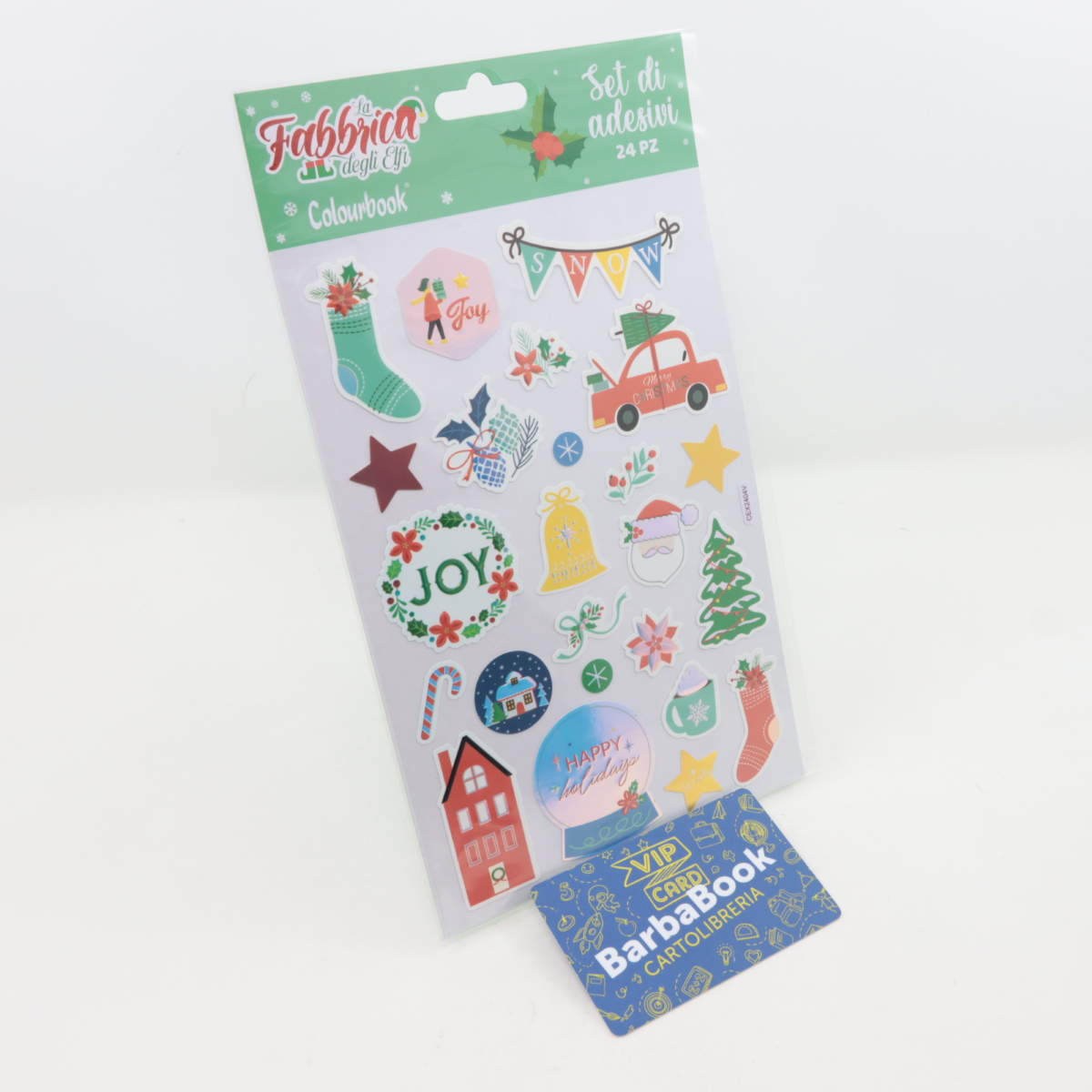 SET 24 STICKERS NATALE JOY COLOURBOOK