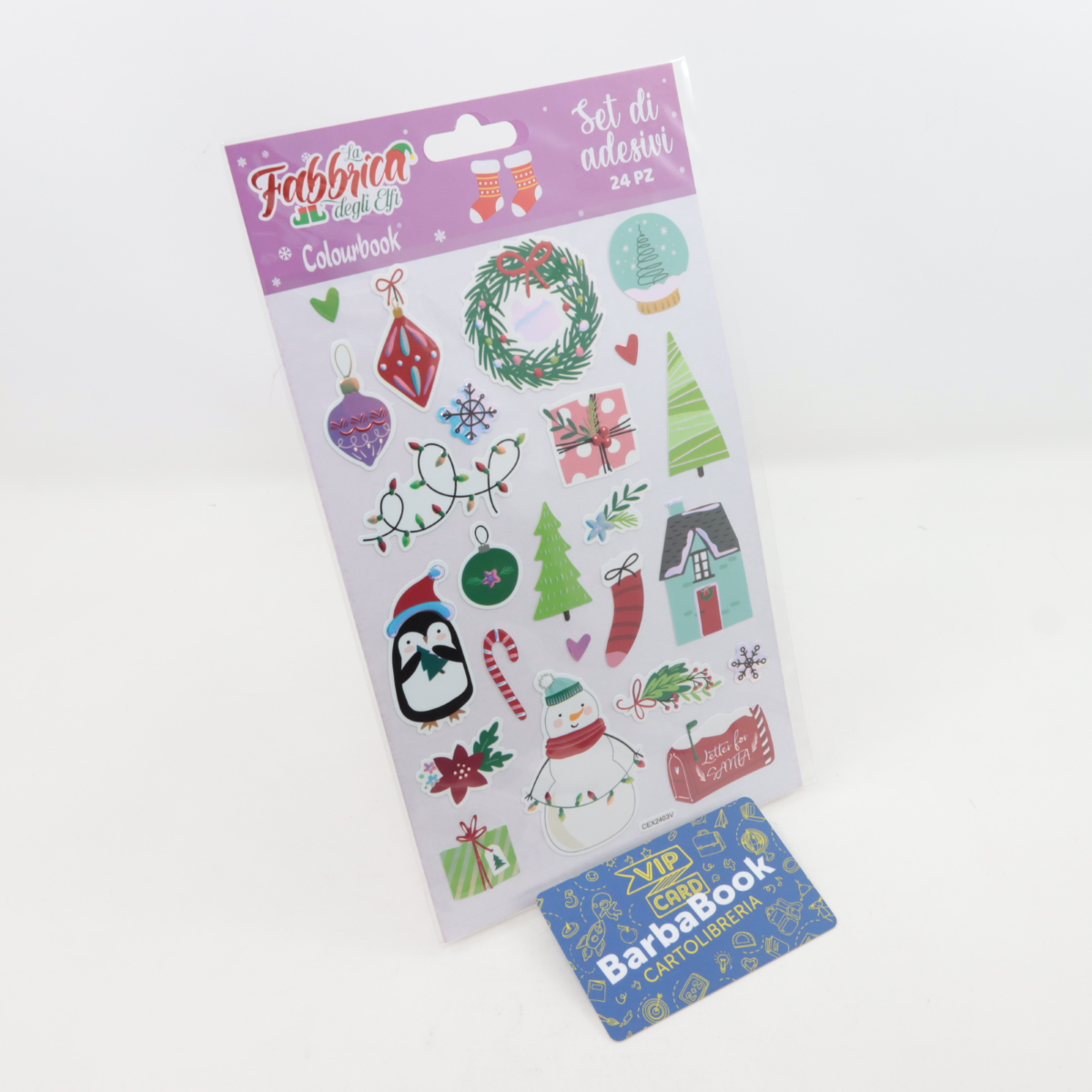 SET 24 STICKERS NATALE DECORAZIONI COLOURBOOK