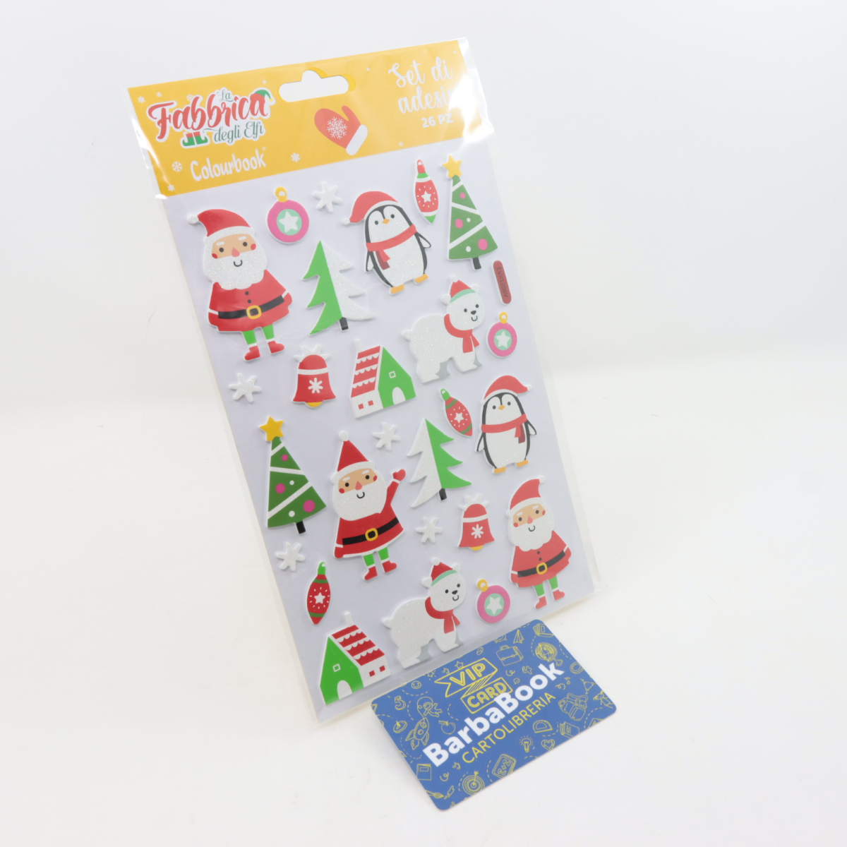 SET 26 STICKERS NATALE POLO NORD A RILIEVO COLOURBOOK