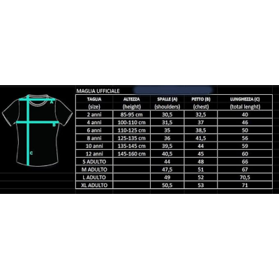 T-SHIRT MAGLIA CALCIO SSC NAPOLI 25/26 ART. NA0126 6 ANNI