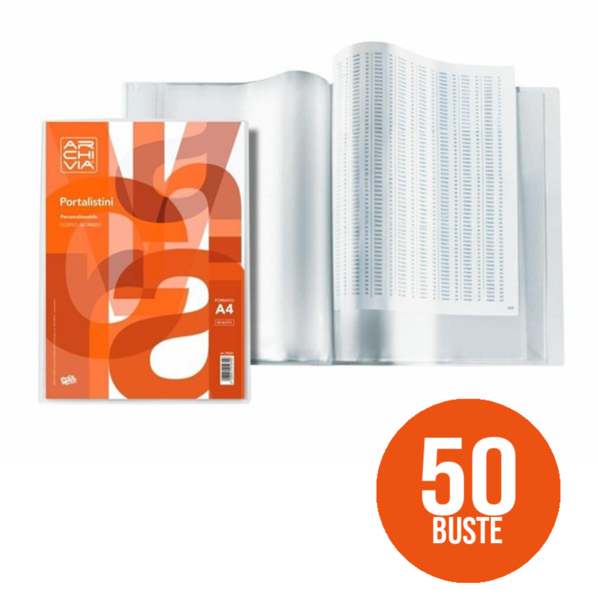 PORTA LISTINO 50 BUSTE PERSONALIZZABILE ARCHIVIA