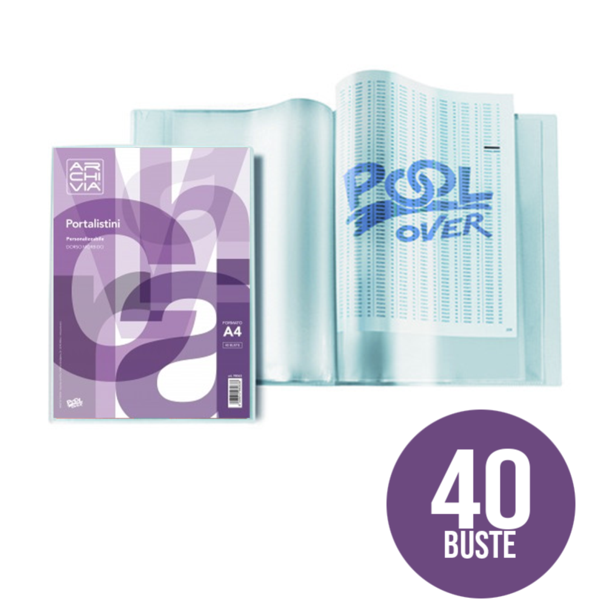 PORTA LISTINO 40 BUSTE PERSONALIZZABILE ARCHIVIA