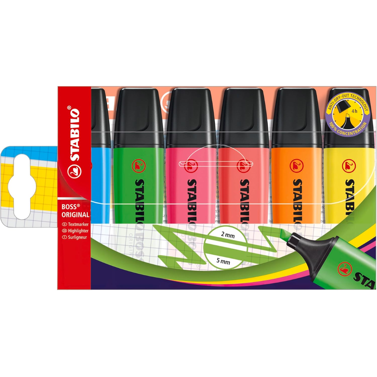 SET 6 EVIDENZIATORI STABILO BOSS ORIGINAL PASTEL 70/6