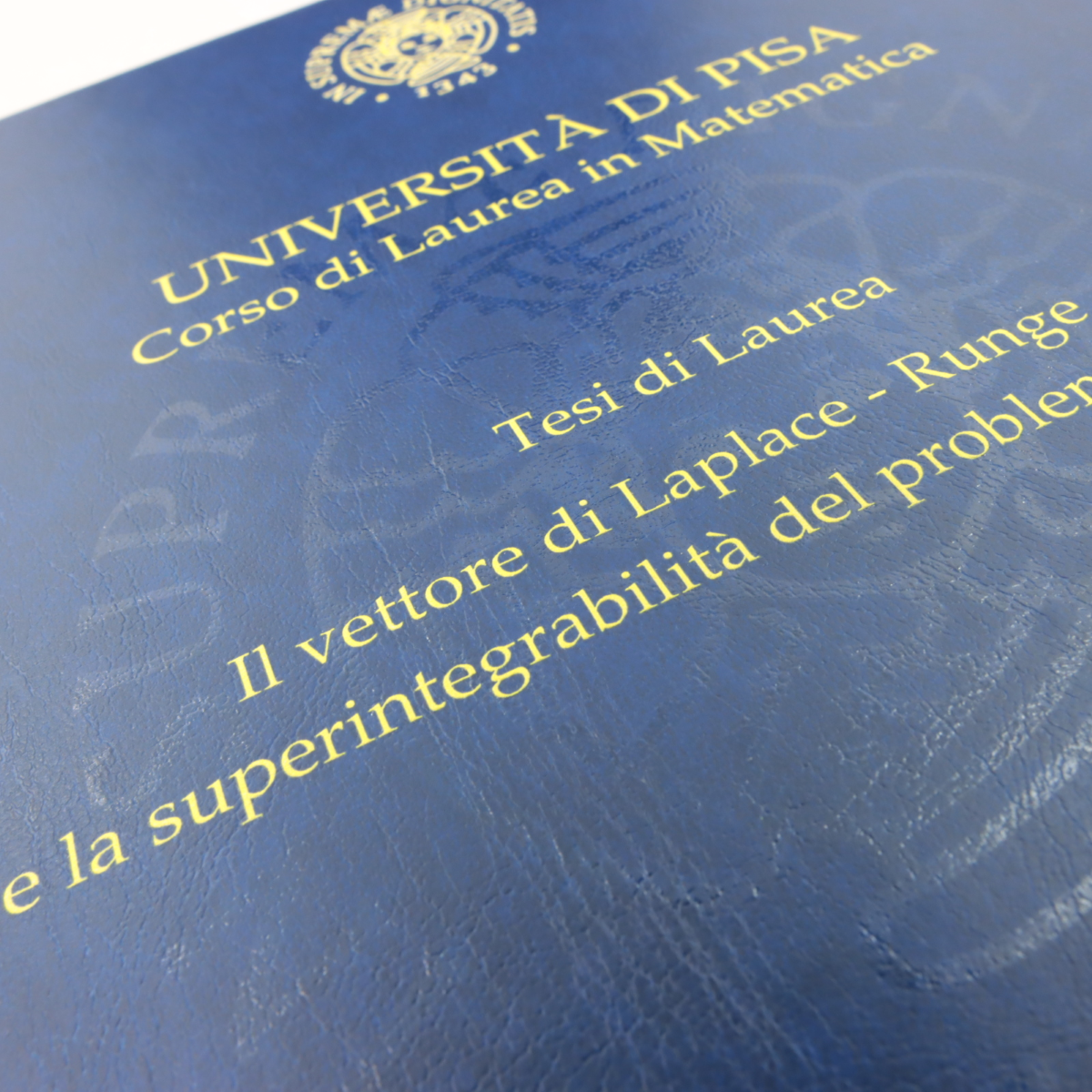 RILEGATURA TESI PERSONALIZZATA UV COPERTINA BLU SCURO