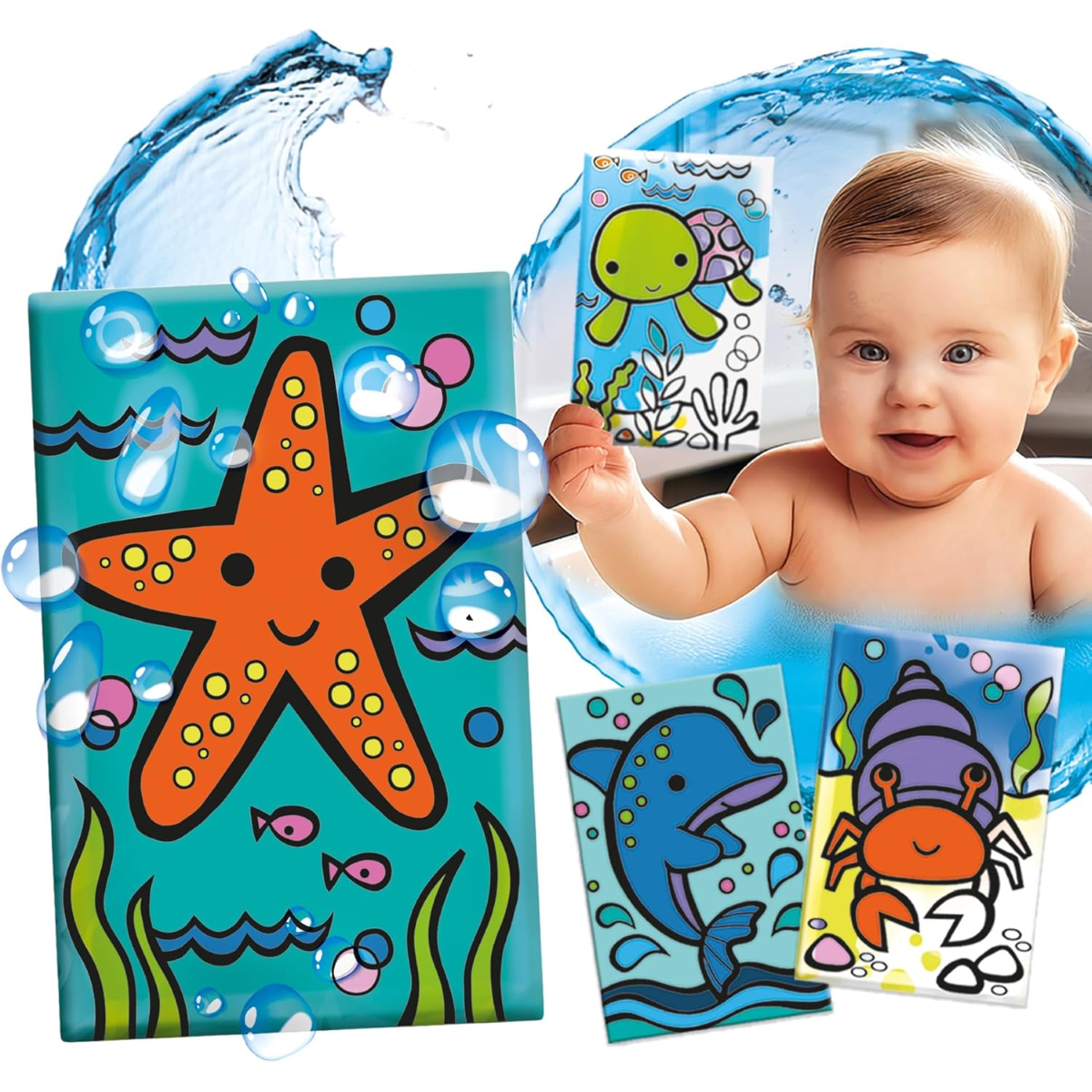 GIOCO HEADU FLASHCARDS BABY BATH MAGIC COLOURS