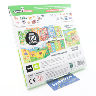 GIOCO HEADU SCUOLA STICKERS ANIMALI E AMBIENTI