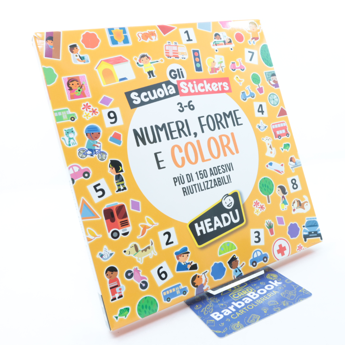 GIOCO HEADU SCUOLA STICKERS NUMERI FORME E COLORI