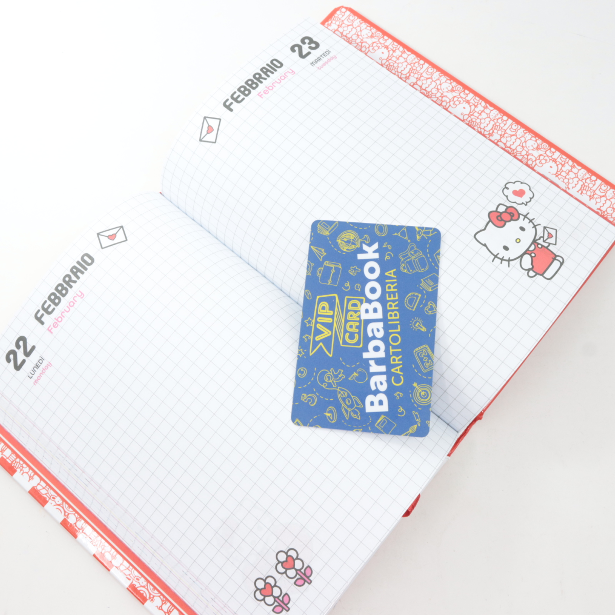 DIARIO HELLO KITTY 2026-27 DATATO STANDARD RED