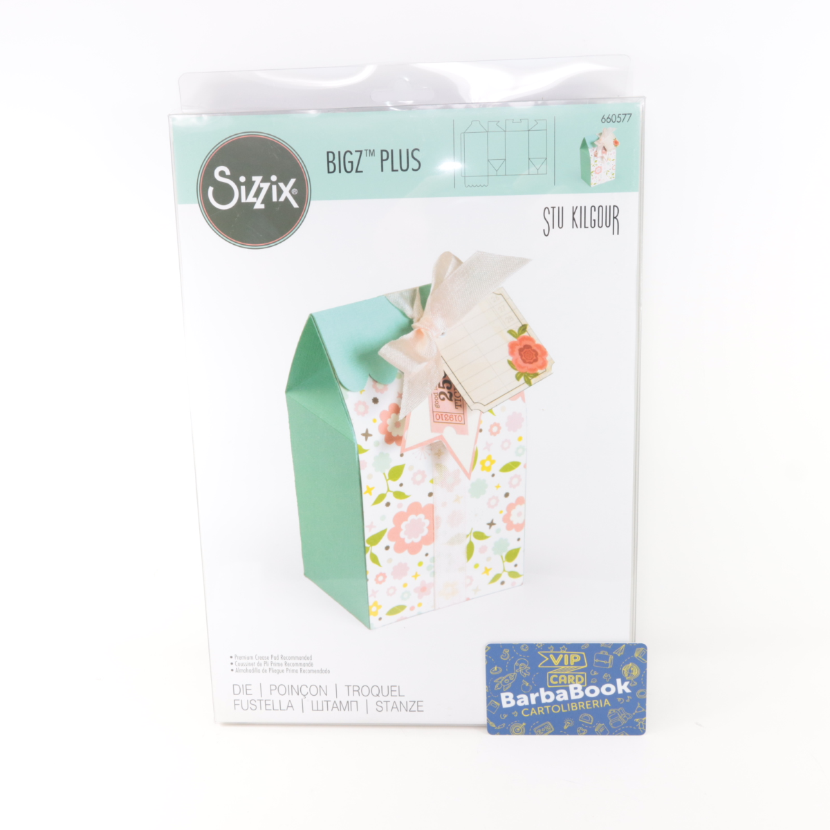 FUSTELLA SIZZIX 660577 SCATOLA BORSA GRANDE CON FLAP DENTELLATO BIGZ PLUS