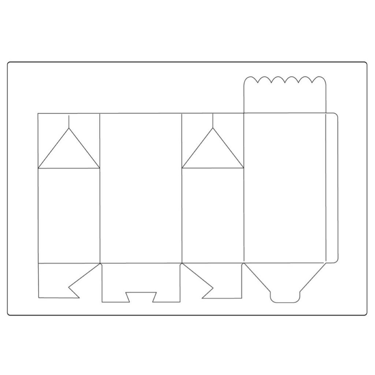 FUSTELLA SIZZIX 660577 SCATOLA BORSA GRANDE CON FLAP DENTELLATO BIGZ PLUS