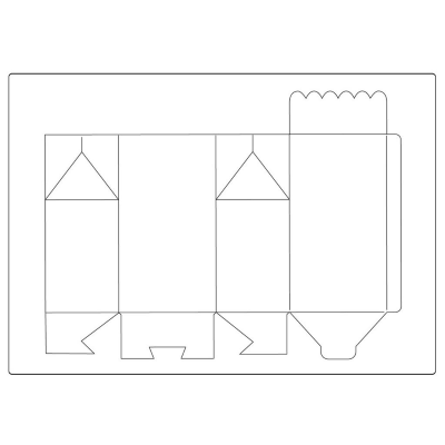 FUSTELLA SIZZIX 660577 SCATOLA BORSA GRANDE CON FLAP DENTELLATO BIGZ PLUS