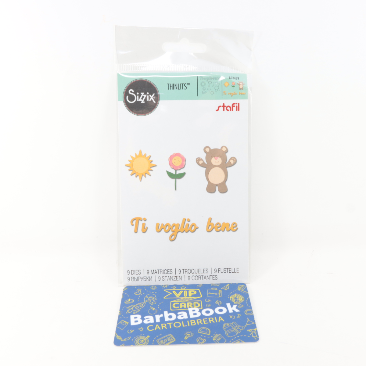 FUSTELLA SIZZIX 663489 TI VOGLIO BENE THINLITS