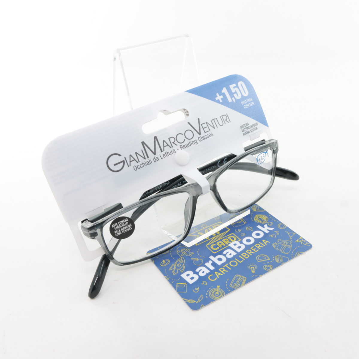 OCCHIALI DA LETTURA MOD. VERONA GRIGIO DIOTTRIA +1,50