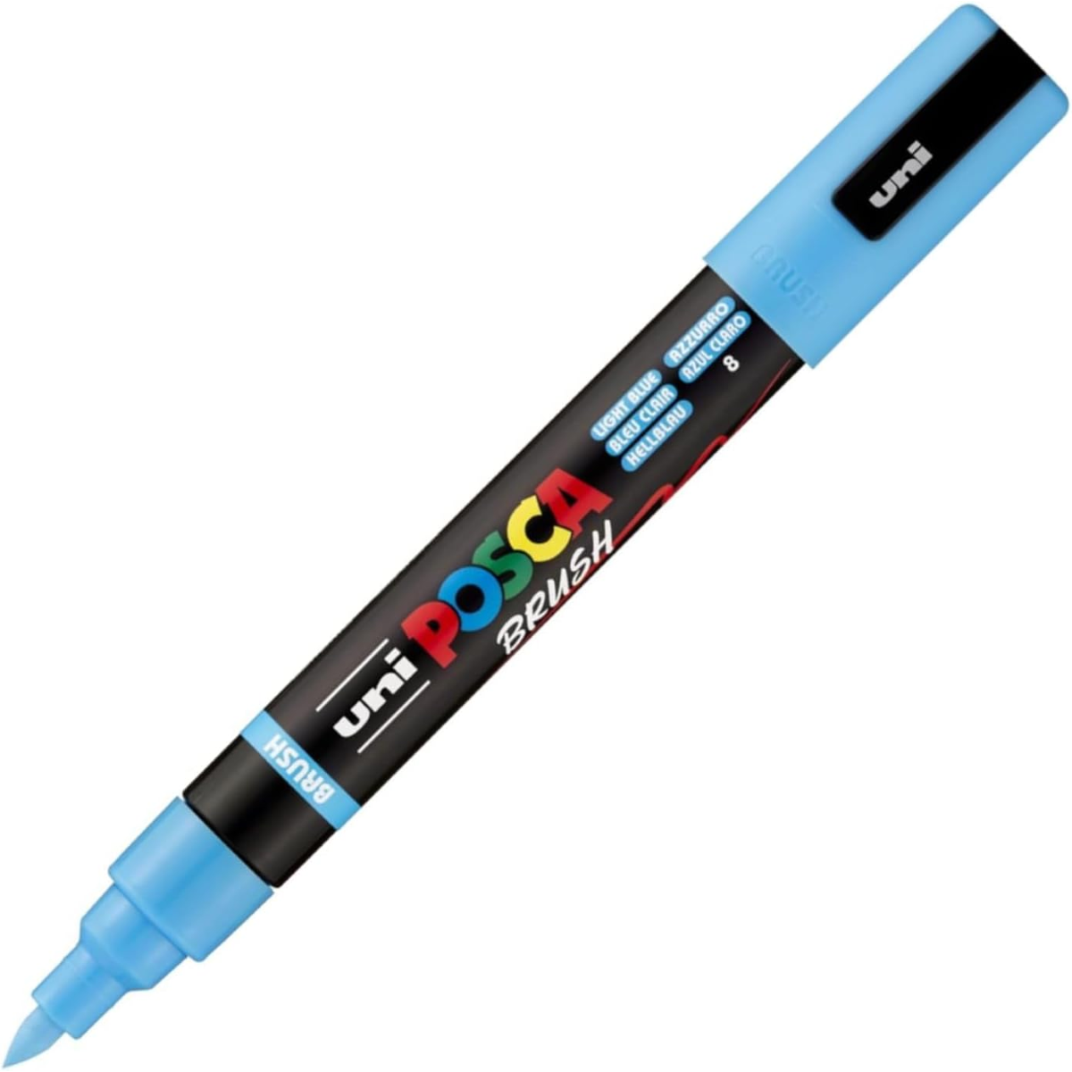 PENNARELLO UNI POSCA BRUSH PC5BR AZZURRO 8