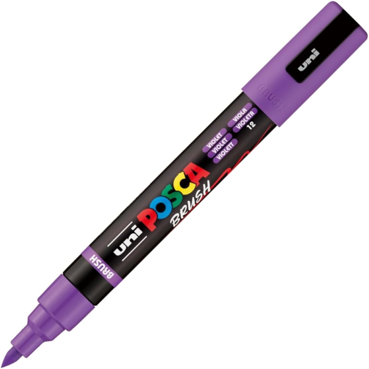 PENNARELLO UNI POSCA BRUSH PC5BR VIOLA 12