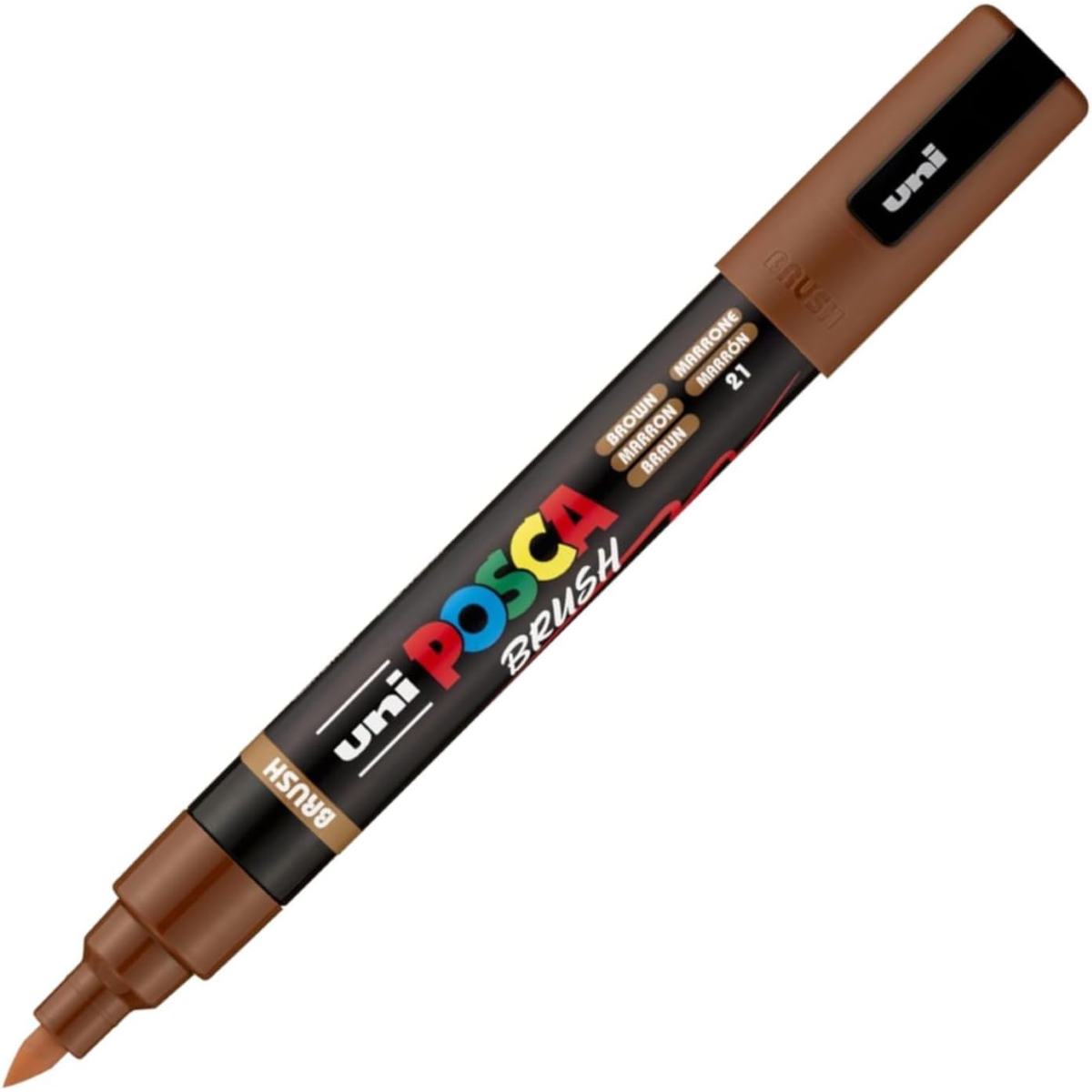 PENNARELLO UNI POSCA BRUSH PC5BR MARRONE 21