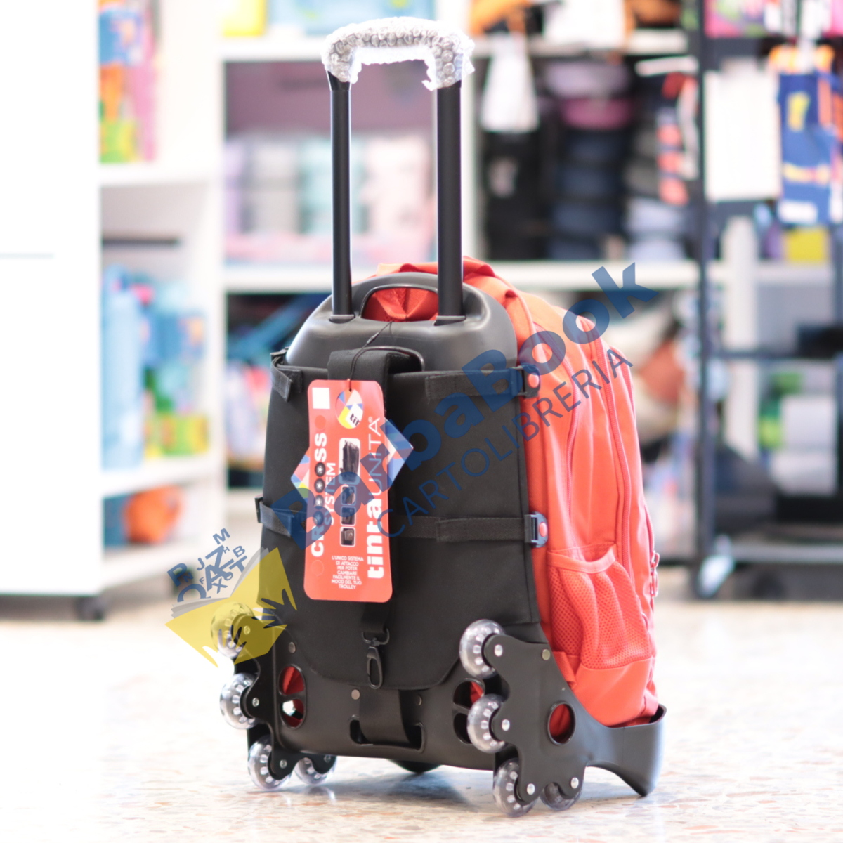 TROLLEY SGANCIABILE DREAM CROSS TINTA UNITA ART. 62876 ROSSO