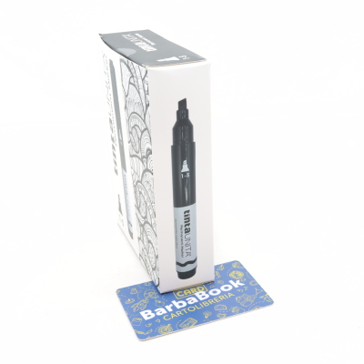 PENNARELLO PERMANENT MARKER MM. 1-5 PUNTA SCALPELLO TINTA UNITA NERO