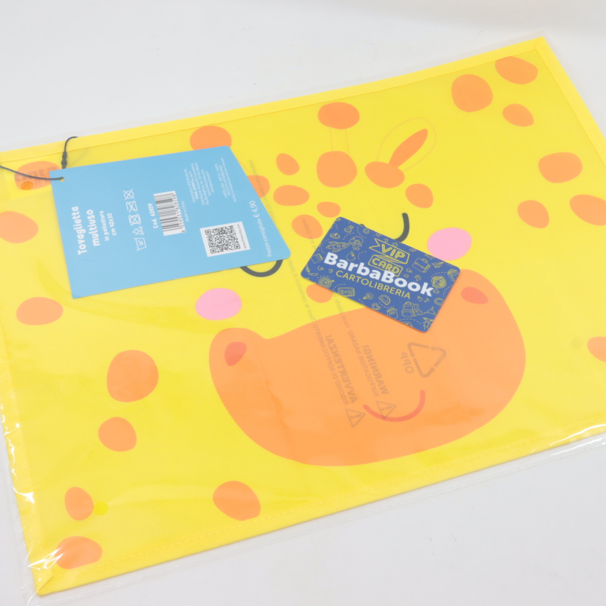 TOVAGLIETTA AMERICANA TINTA UNITA KIDS ART. 62859 GIRAFFA