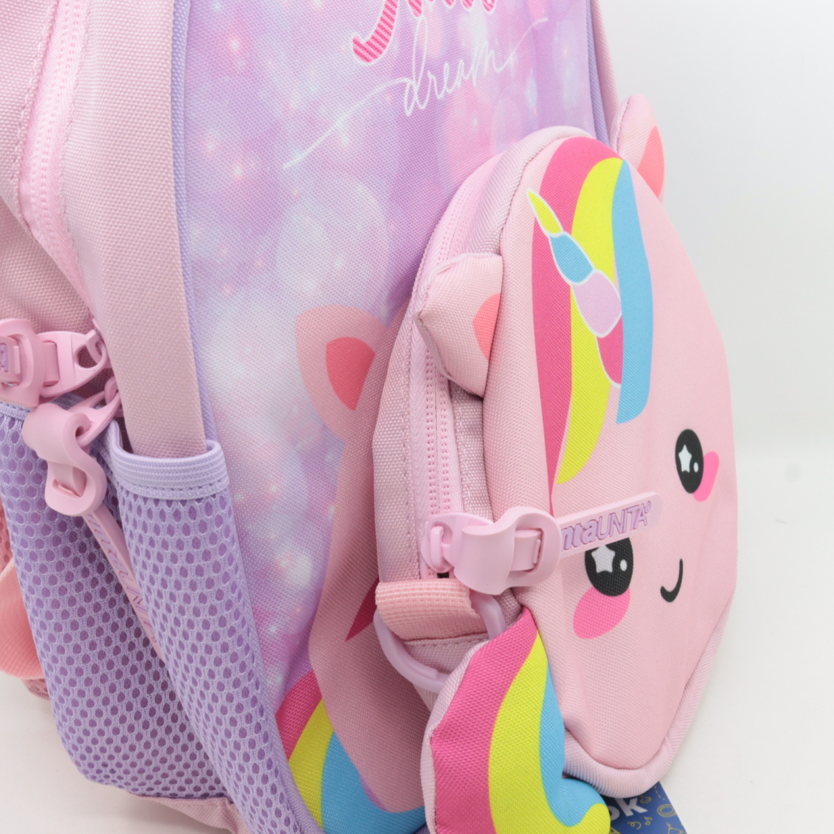 ZAINETTO ASILO TINTA UNITA KIDS CON TRACOLLA TERMICA UNICORNO