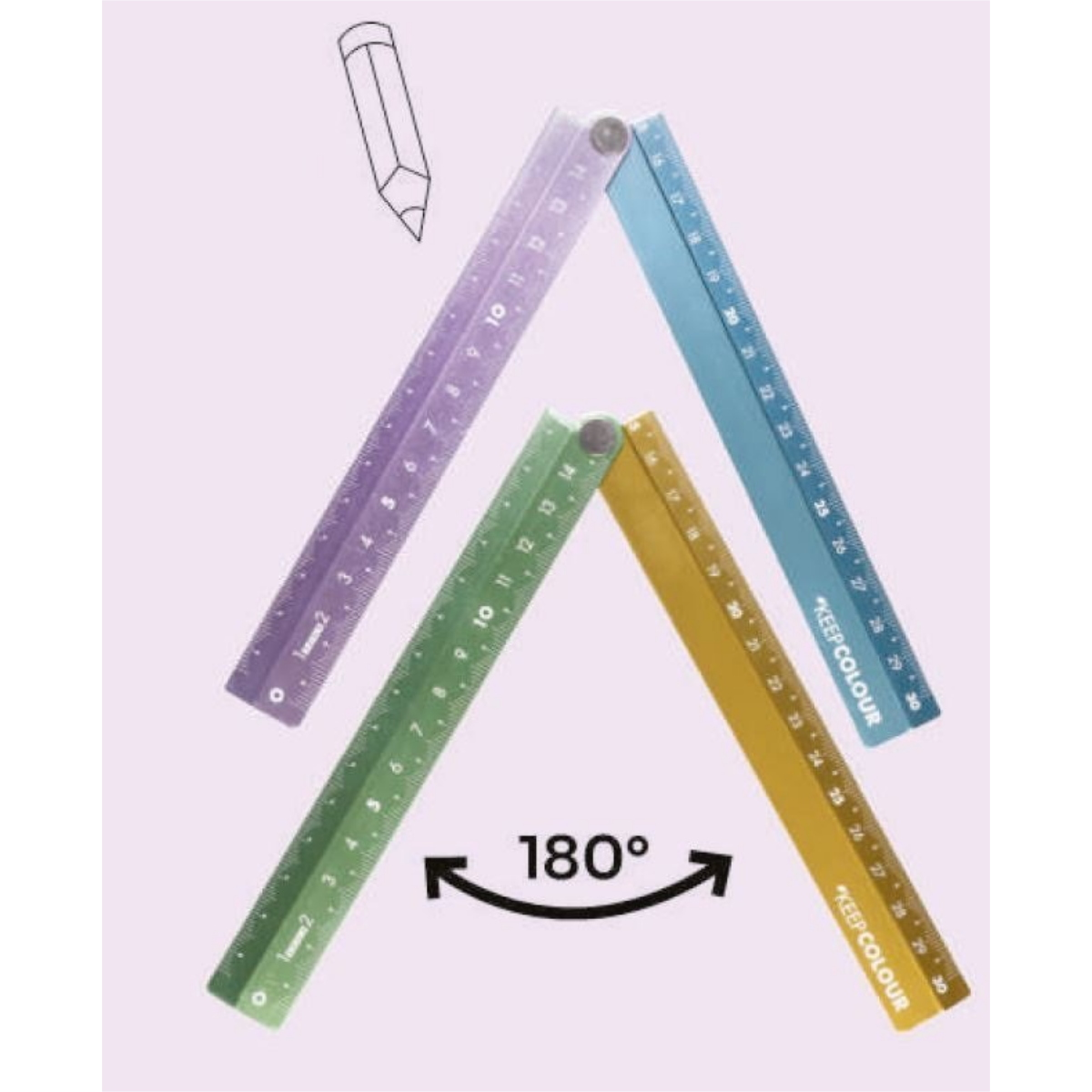 RIGHELLO CM. 30 PIEGHEVOLE ARDA ALUMINIUM 