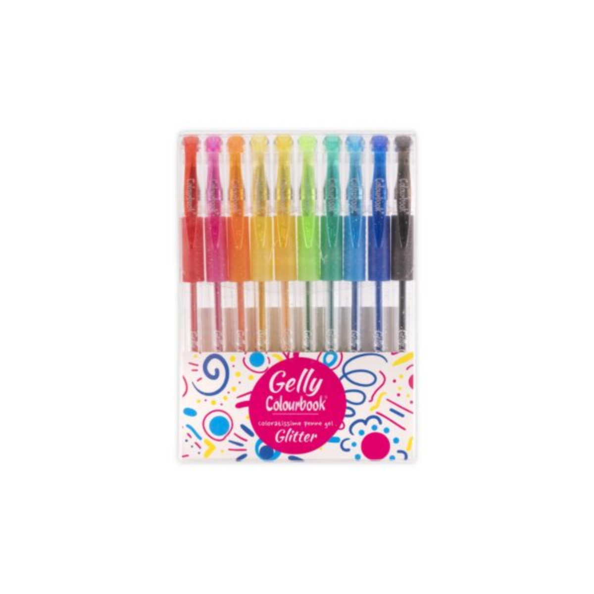 SET 10 PENNE ROLLER GEL GLITTER COLOURBOOK GELLY ART. COL23550G