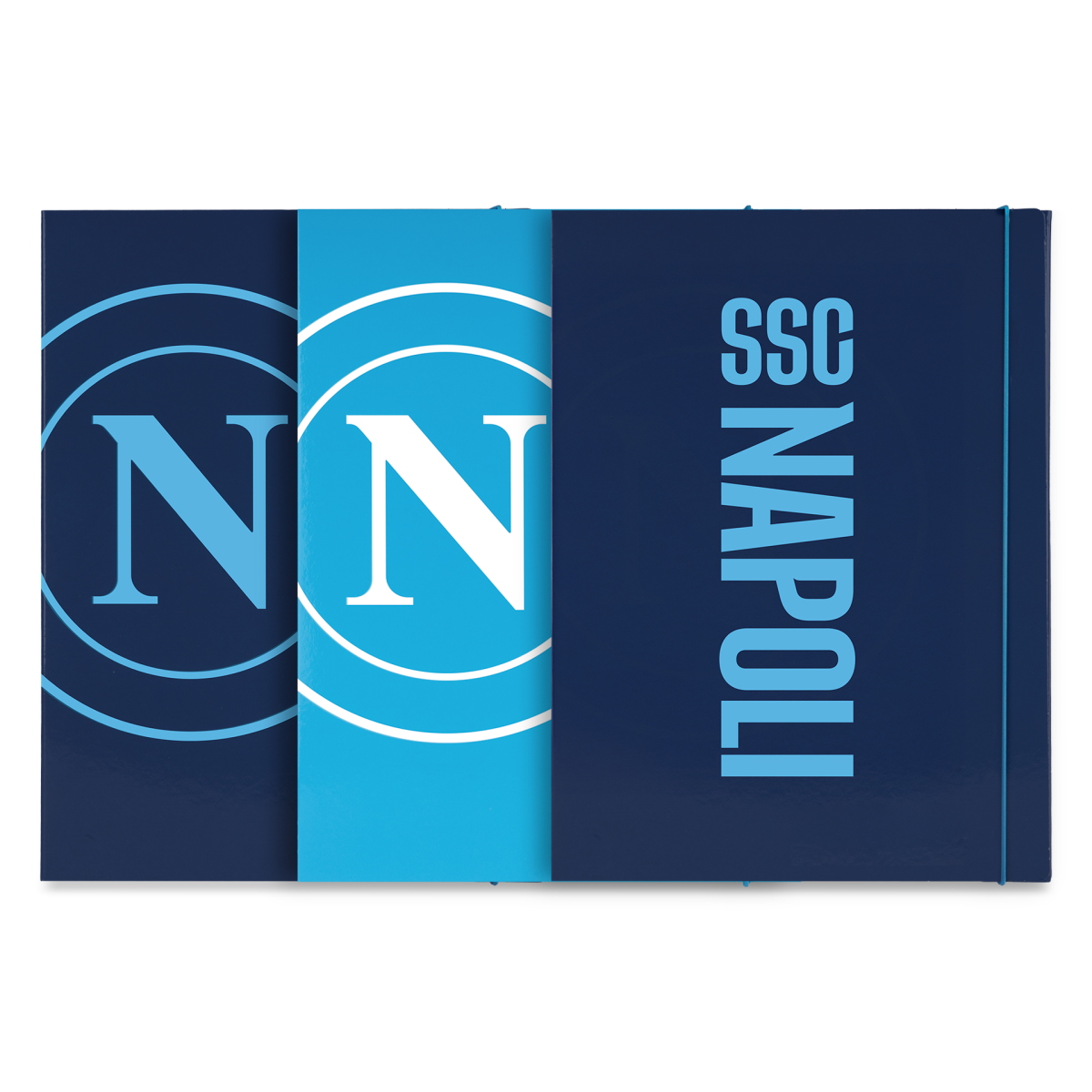 CARTELLINA CON ELASTICO 3 LEMBI CM. 25 X 34 SSC NAPOLI COLOURBOOK