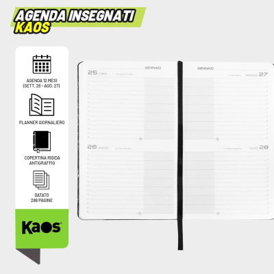 AGENDA DELL'INSEGNANTE KAOS 2026-27 BIDAY PARIGI