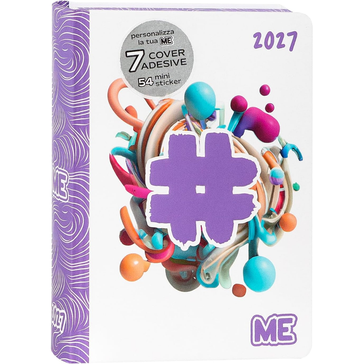 DIARIO AGENDA ME 2026-27 MEDIUM ART. 76005 HASTAG LILLA