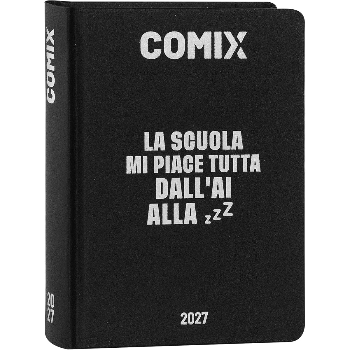DIARIO COMIX 2025-26 MIGNON PLUS ART. 76589 BLACK & SILVER