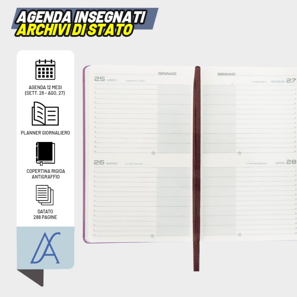 AGENDA DELL'INSEGNANTE ARCHIVI DI STATO 2026-27 PIRANDELLO
